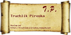 Truchlik Piroska névjegykártya